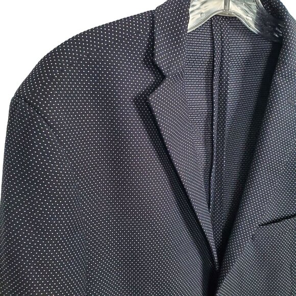 Lord & Taylor Laboratory Men's Size 44R Sportcoat Blazer Micro Polka Dot 2 Butto - Picture 7 of 14